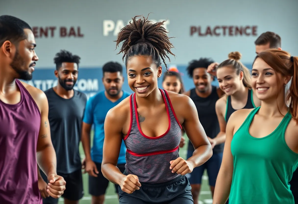 Diverse athletes from the University of Kentucky training together, embodying teamwork and resilience.