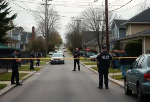 Police presence at a residential area in Lexington after an incident involving a student.