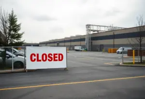 View of closed Akebono Brake Corporation plant in Elizabethtown
