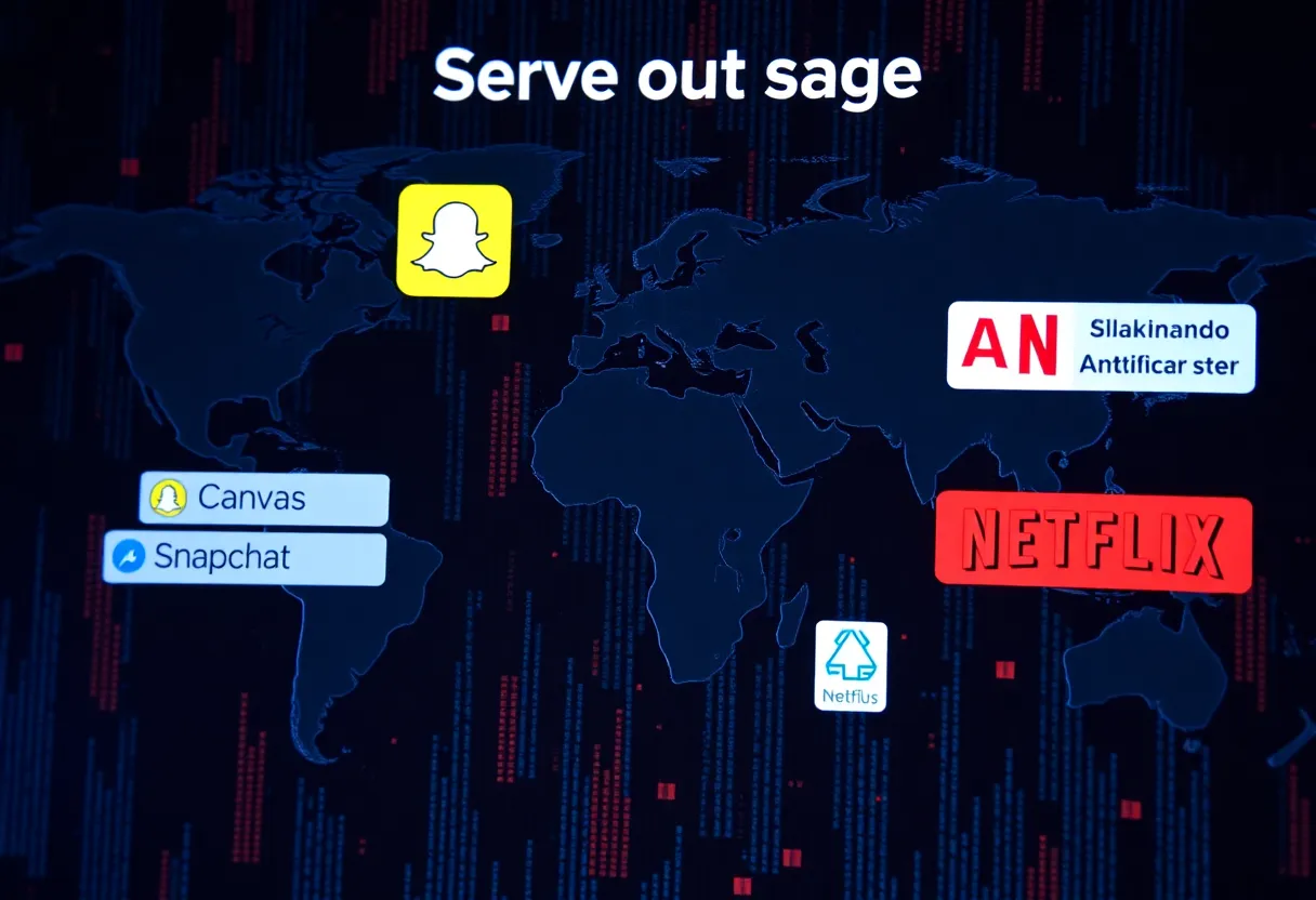 Visual representation of the impact of the Amazon Web Services outage on educational platforms.