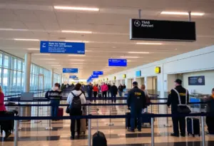 Passengers at Blue Grass Airport during federal government shutdown
