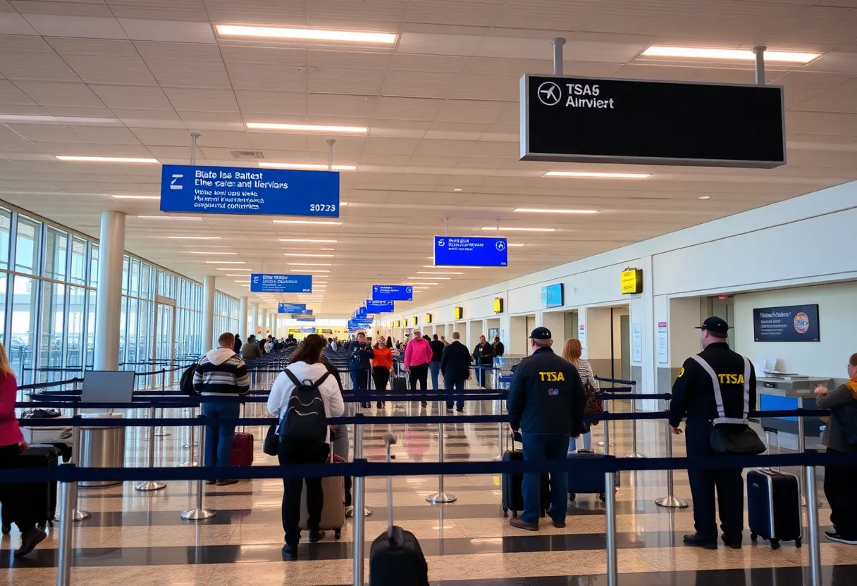 Passengers at Blue Grass Airport during federal government shutdown