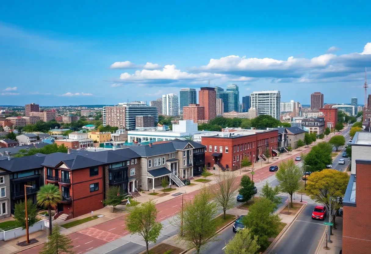 A city view of Buffalo, New York showcasing residential properties.
