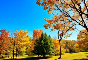 Beautiful Central Kentucky landscape in warm October weather
