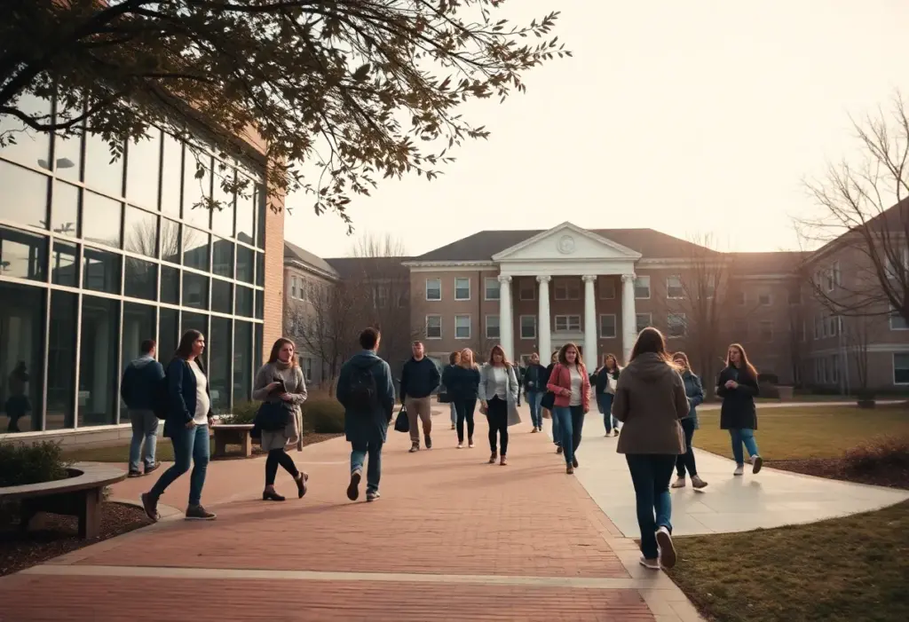 An abstract representation of college students' support services