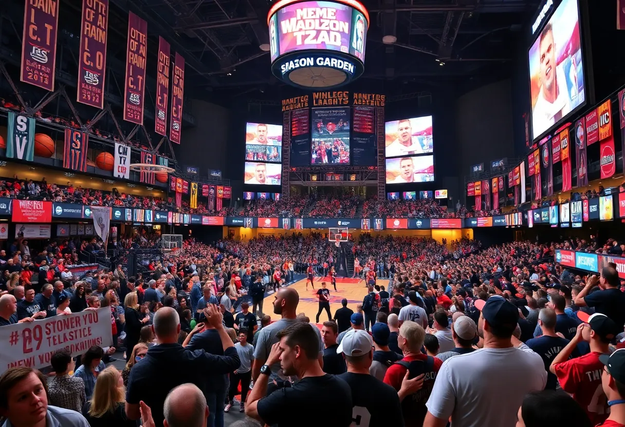 Fans at Madison Square Garden during College GameDay