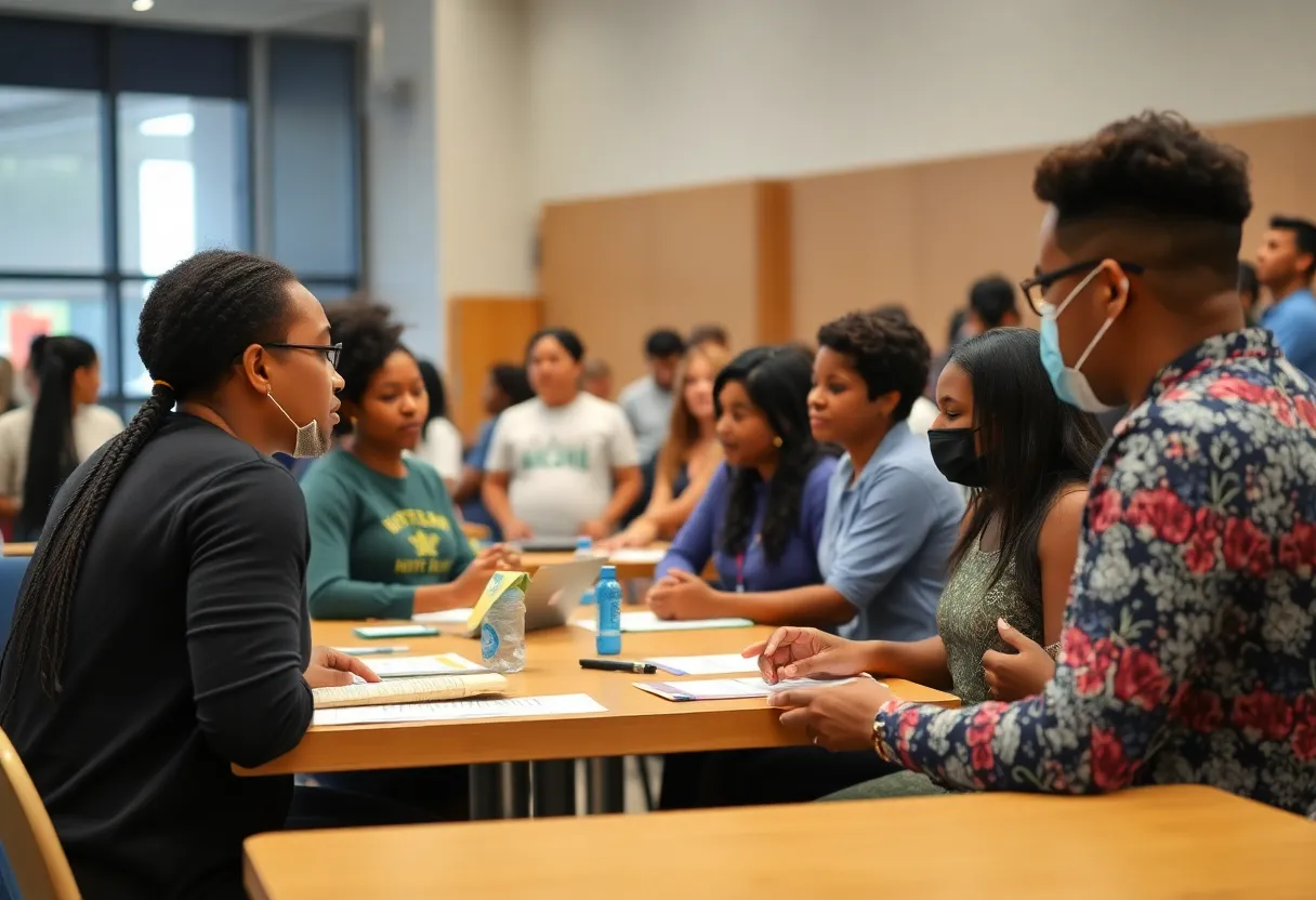 Participants at the symposium discussing gun violence prevention
