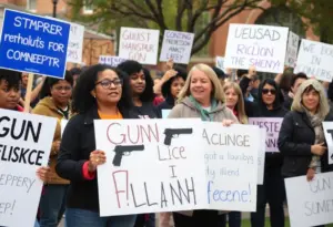 Citizens rallying against gun violence in Lexington