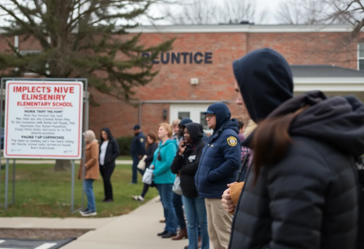 Community concern over safety near elementary school