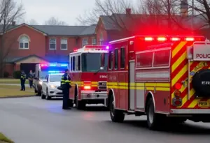 Emergency response at a school during bomb threat evacuation