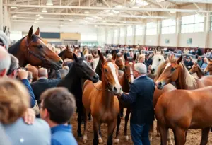 Auction scene at the Fasig-Tipton Kentucky October Yearlings Sale
