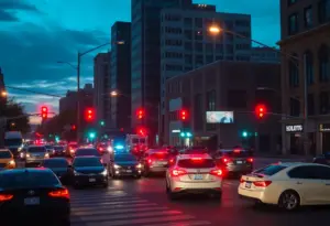 Emergency response at a two-vehicle collision scene in Lexington