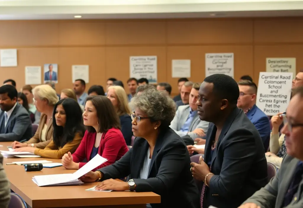 Community members expressing concerns during Fayette County School Board meeting