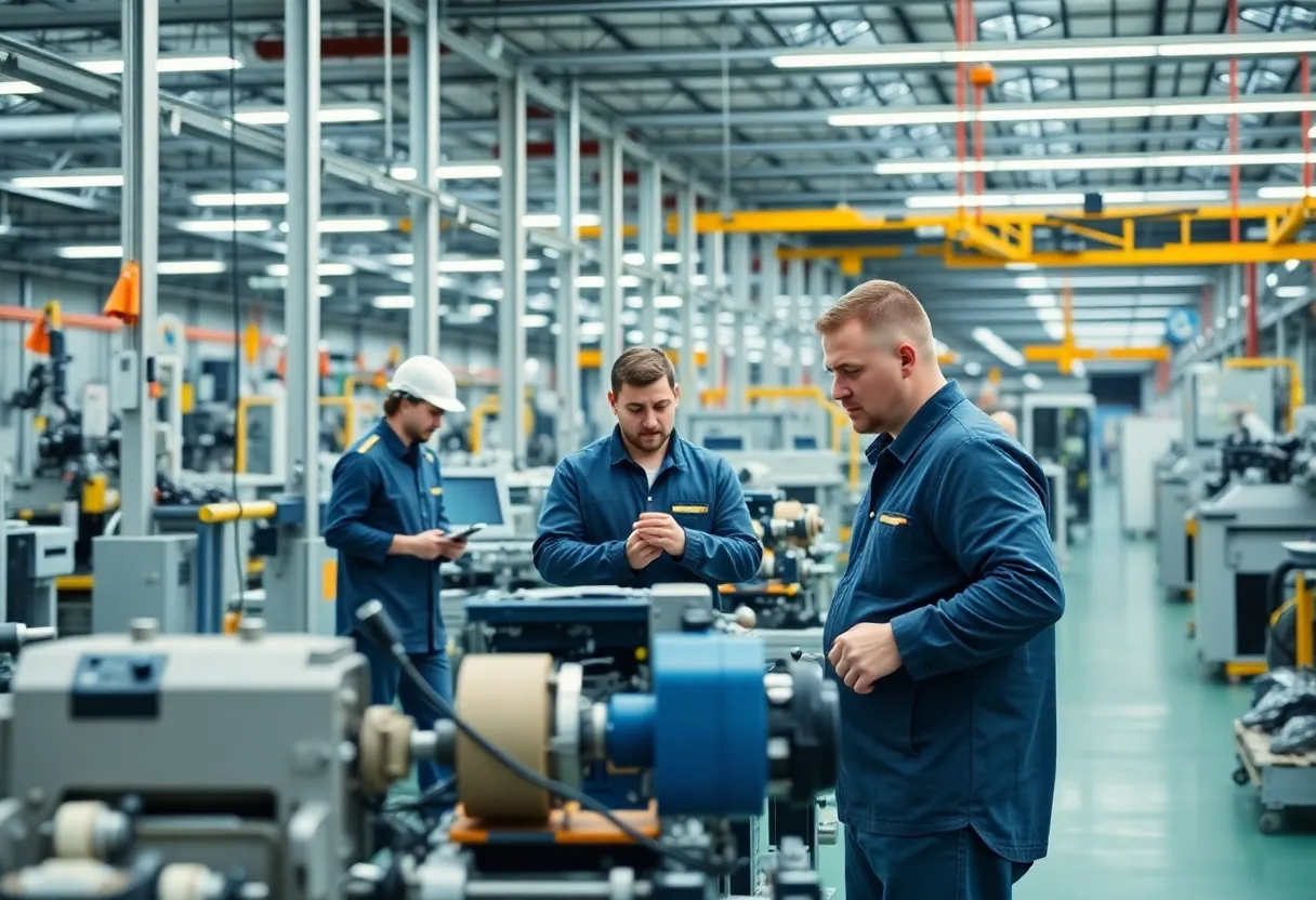 Ford Kentucky Truck Plant with workers and new machinery