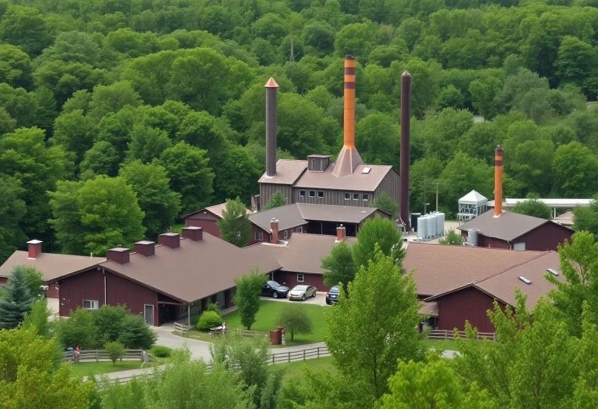 Four Roses bourbon distillery in Kentucky