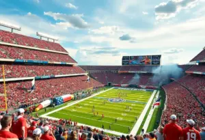 Football game between Georgia Bulldogs and Kentucky Wildcats at Sanford Stadium.