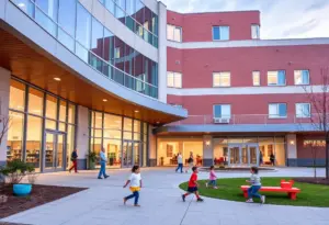 Exterior view of Golisano Children's Hospital