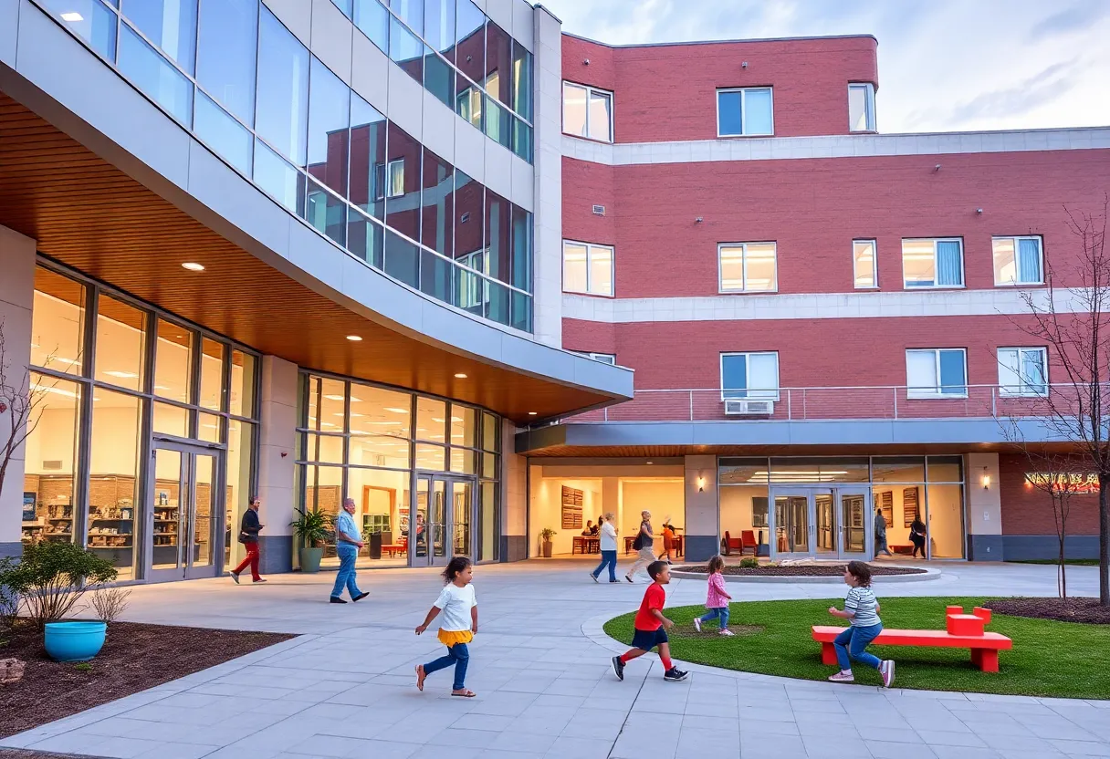 Exterior view of Golisano Children's Hospital