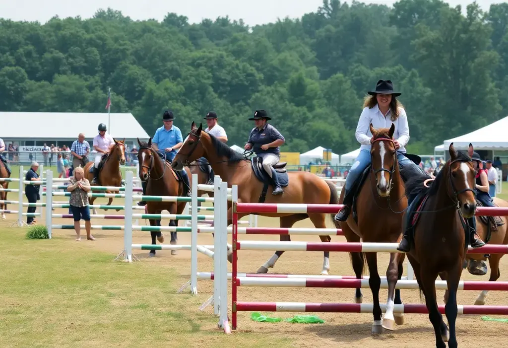 Riders competing at Hagyard Midsouth Three-Day Event in Kentucky