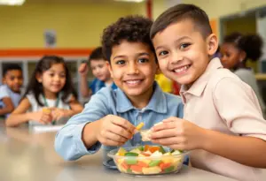 Children enjoying nutritious meals at Fayette County Public Schools