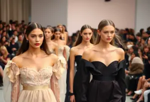 Heidi Klum walks the runway in a stunning white outfit