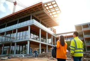 Construction site of the new Herrmann Science Center expansion at NKU
