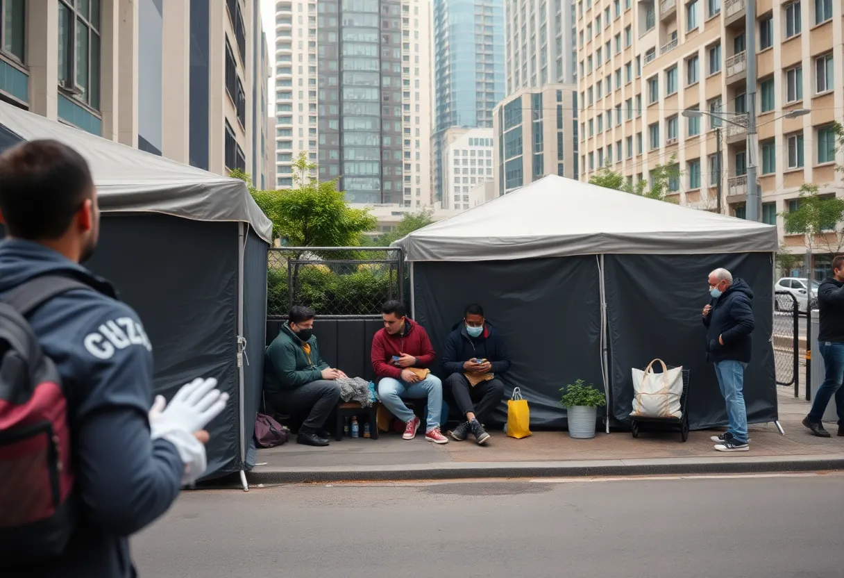 Individuals seeking shelter in Lexington