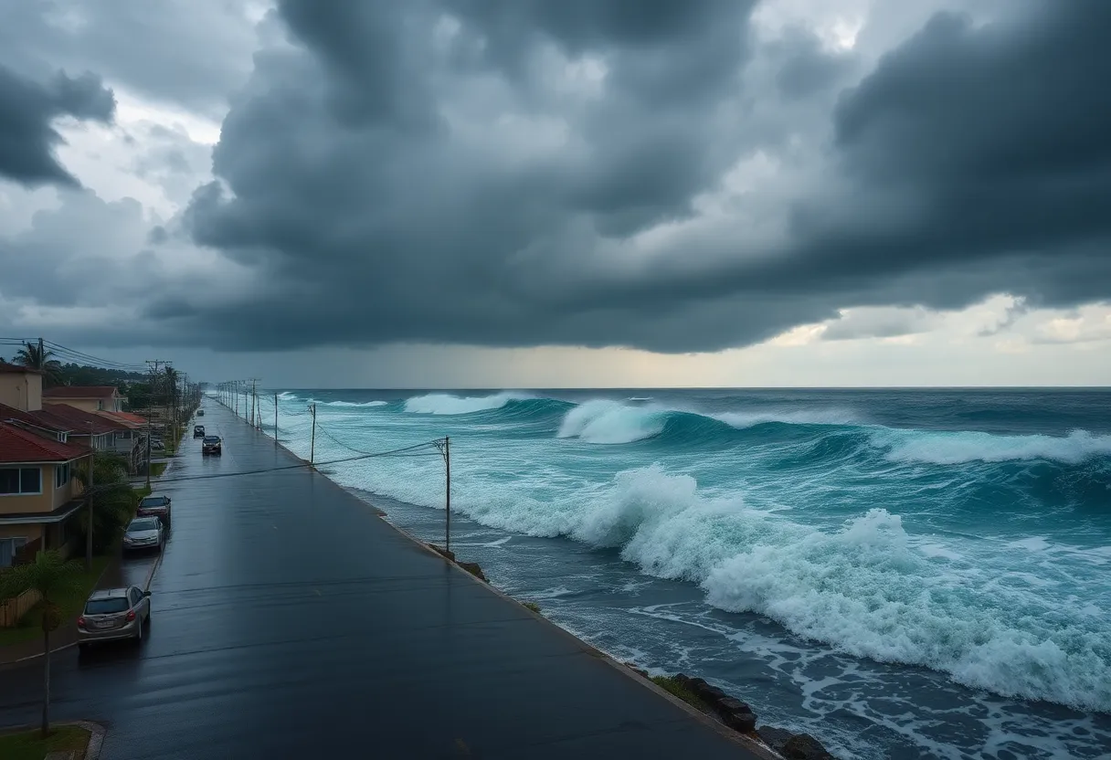 Hurricane Melissa causing severe weather in Jamaica