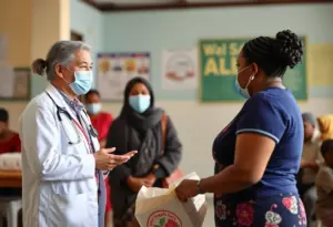 Healthcare worker discussing health service disruptions in Kentucky