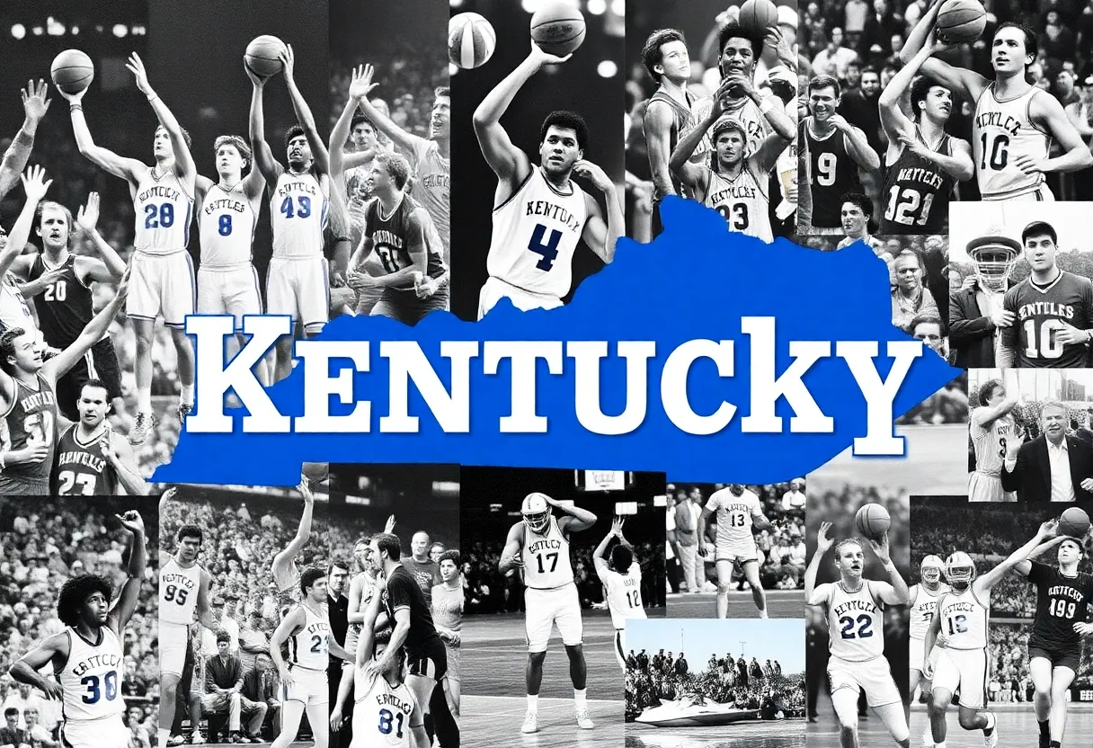 Collage of Kentucky sports journalism highlights