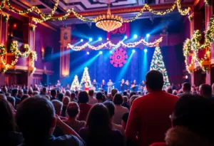 Audience at Jon McLaughlin's holiday concert in a theater
