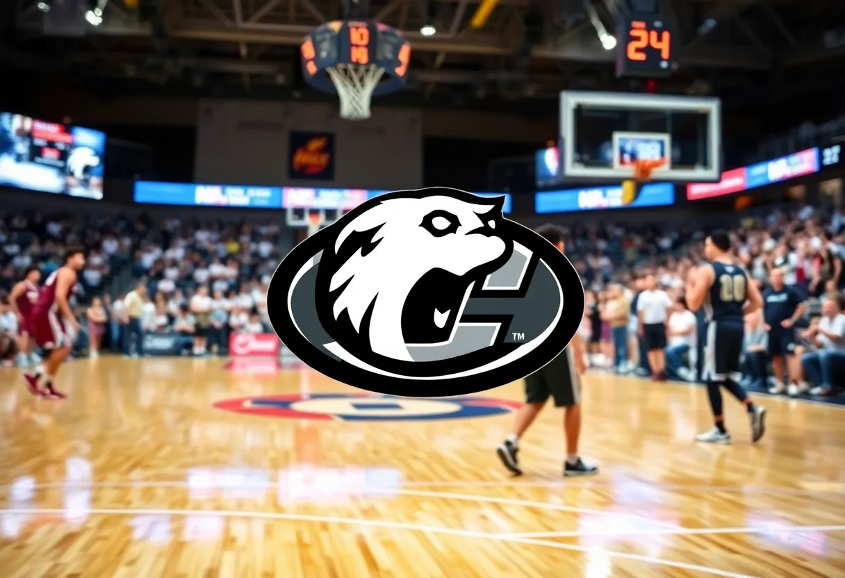 Basketball court featuring UK Wildcats logo