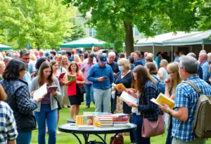 Community members at the Kentucky Book Festival celebrating literature.