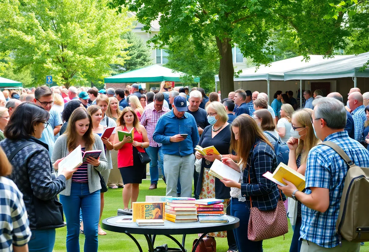 Community members at the Kentucky Book Festival celebrating literature.