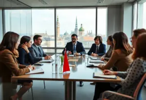 Governor Beshear's representative meeting with European business leaders