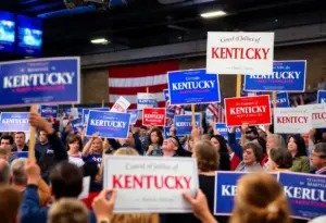 Political rally for Kentucky Senate primary