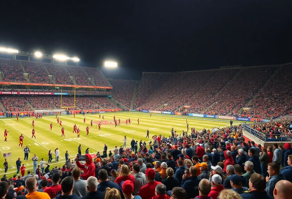 Fans enjoying the Kentucky vs. Tennessee football game at Neyland Stadium