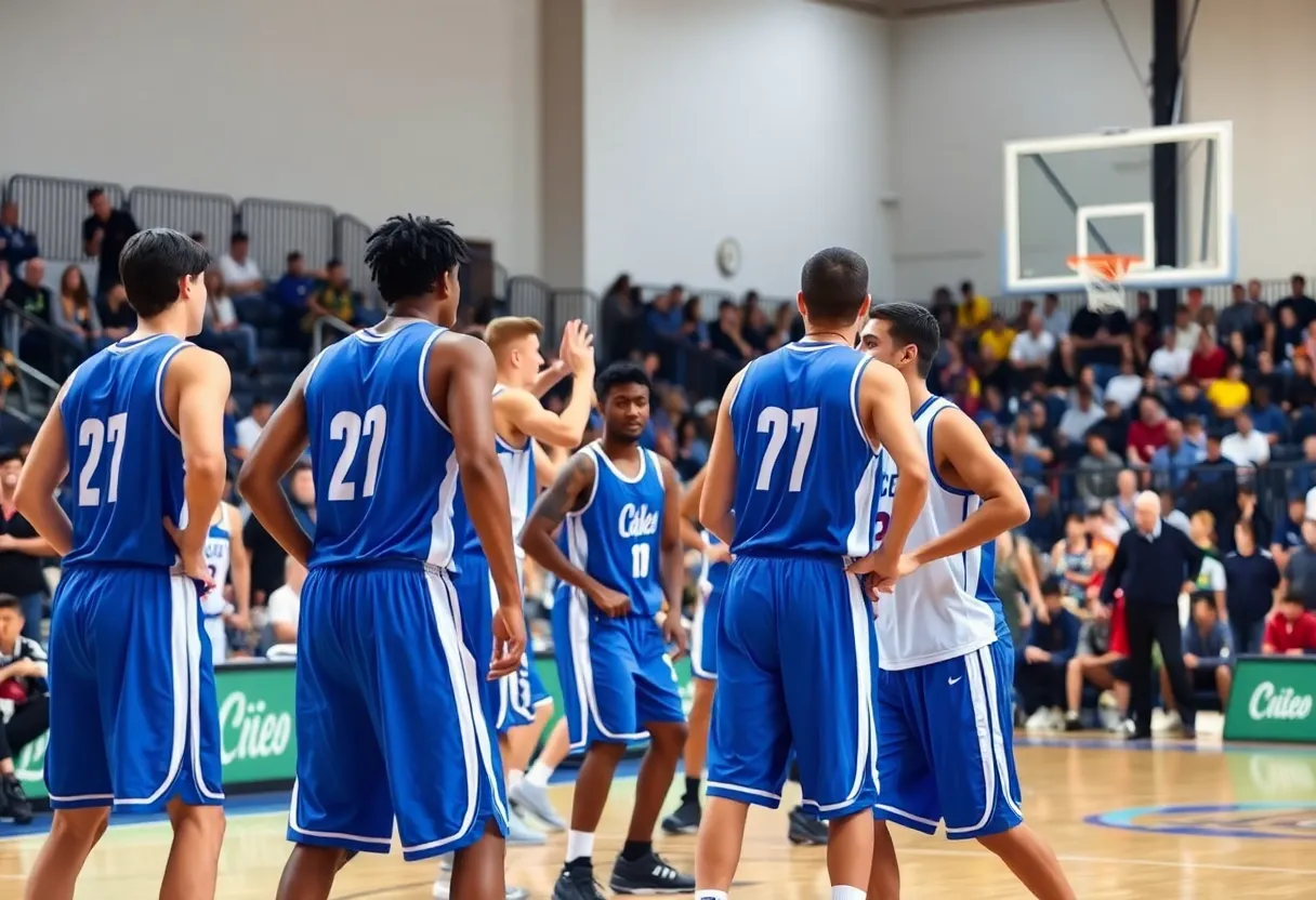 Kentucky Wildcats basketball players during a game
