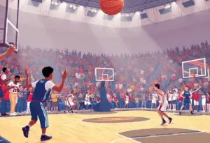 Kentucky Wildcats basketball players on the court