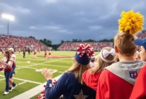 Kentucky football fans cheering on the Wildcats.