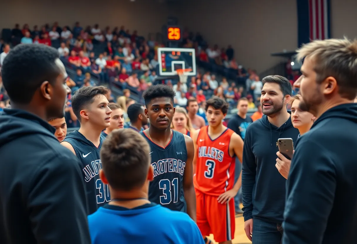 Kentucky Wildcats recruiting event showcasing young basketball prospects.