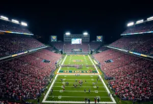 Kentucky Wildcats football team playing against Texas Longhorns