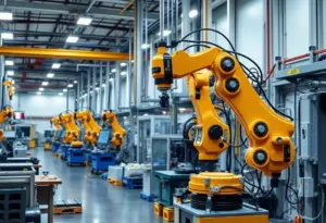 Interior of Kinemetrix manufacturing facility with robotics