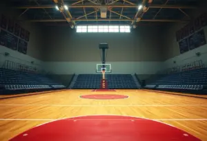 Basketball court representing the legacy of Coach Witchey
