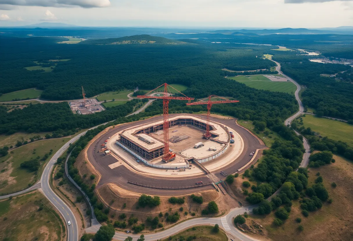 Aerial view of proposed prison site in Letcher County