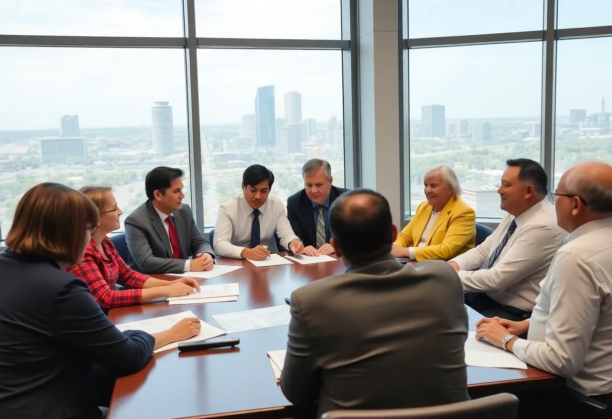 Council meeting discussing infrastructure funding in Lexington