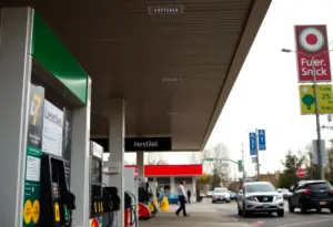 Gas prices at a station in Lexington, KY