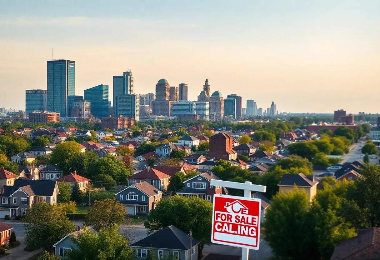 Cityscape of Lexington, Kentucky depicting housing market challenges