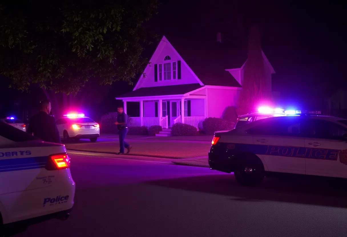 Police investigating a shooting in Lexington on Sutherland Drive