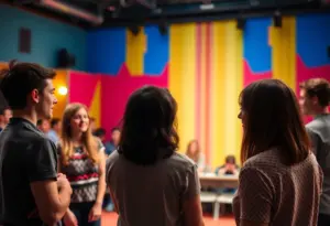 Actors auditioning in a theater setting in Lexington